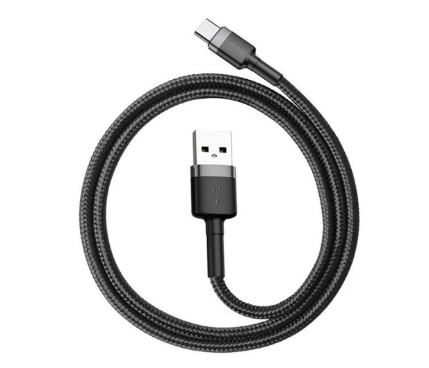 BASEUS USB - USB-C Cafule 3A 0,5m szaro - czarny CATKLF-AG1 - 691498 - zdjęcie